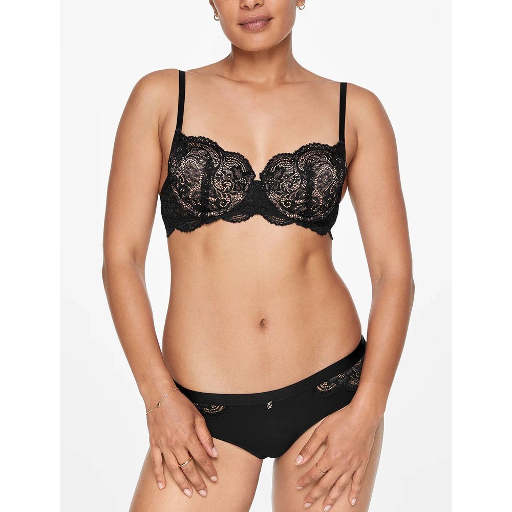 Thirdlove 24/7 Lace T-Shirt Bra Size, Black, 38A 1/2